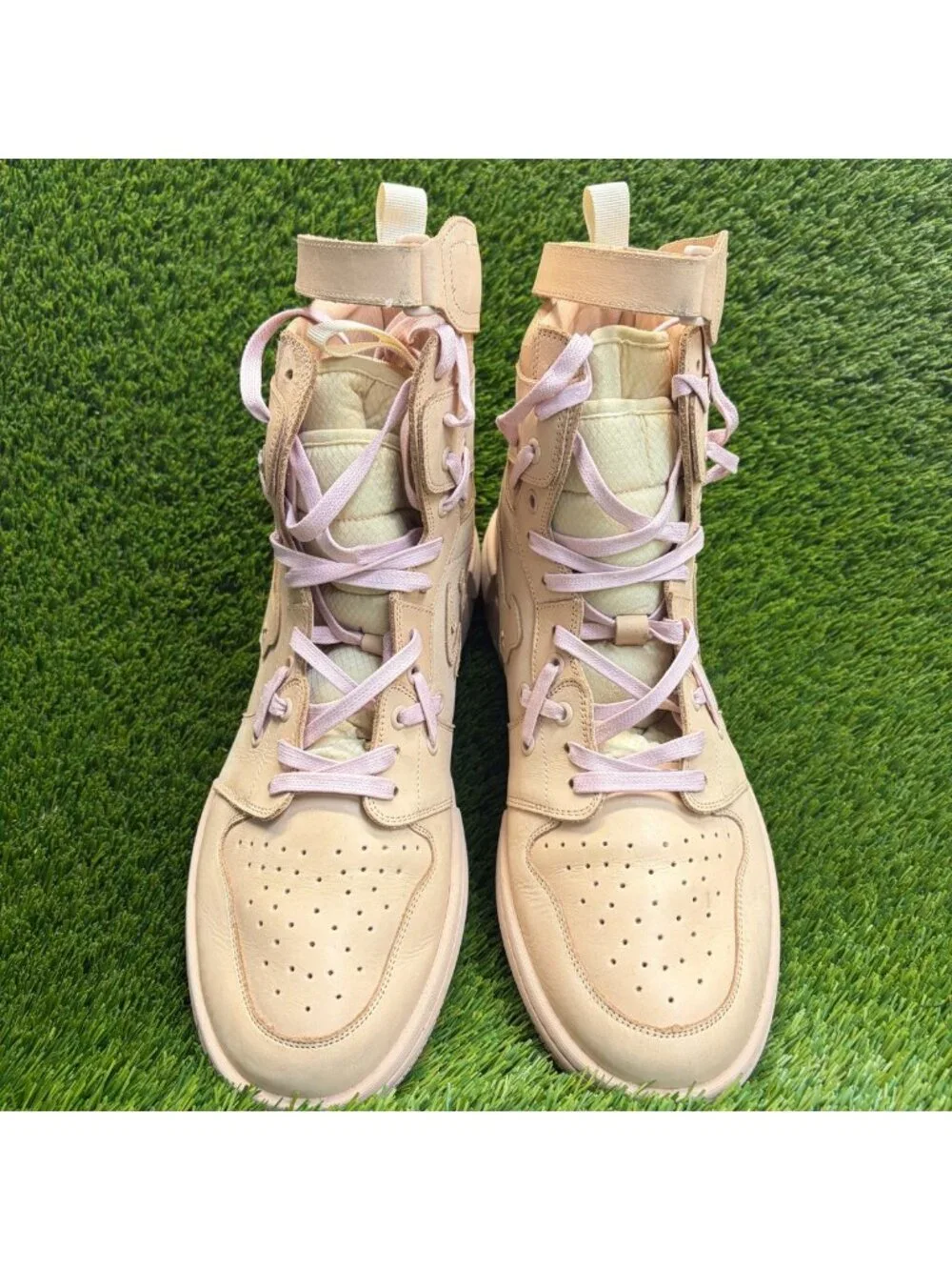 SIA Collective D.1.Y Vegtan High Mens Size 14 Beige Pink Casual Classic Boots